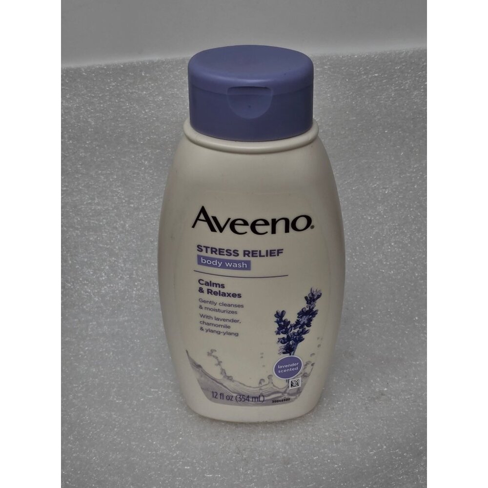 Aveeno Stress Relief Body Wash 12 Fl Oz Lavender Chamomile & Ylang-Ylang